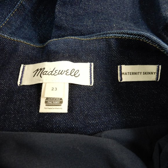 Madewell Maternity Over-the-Belly Skinny JEANS Size 23 Orland Wash Tencel Denim - Picture 7 of 8